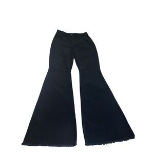 YMI Black High Rise Corduroy Flare Pants 9/29 Frayed Hem Bell Bottoms NEW